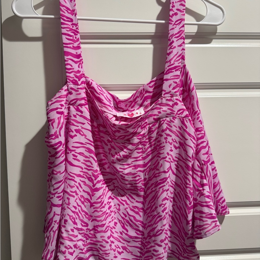 Buddy Love Pink Zebra Print Top